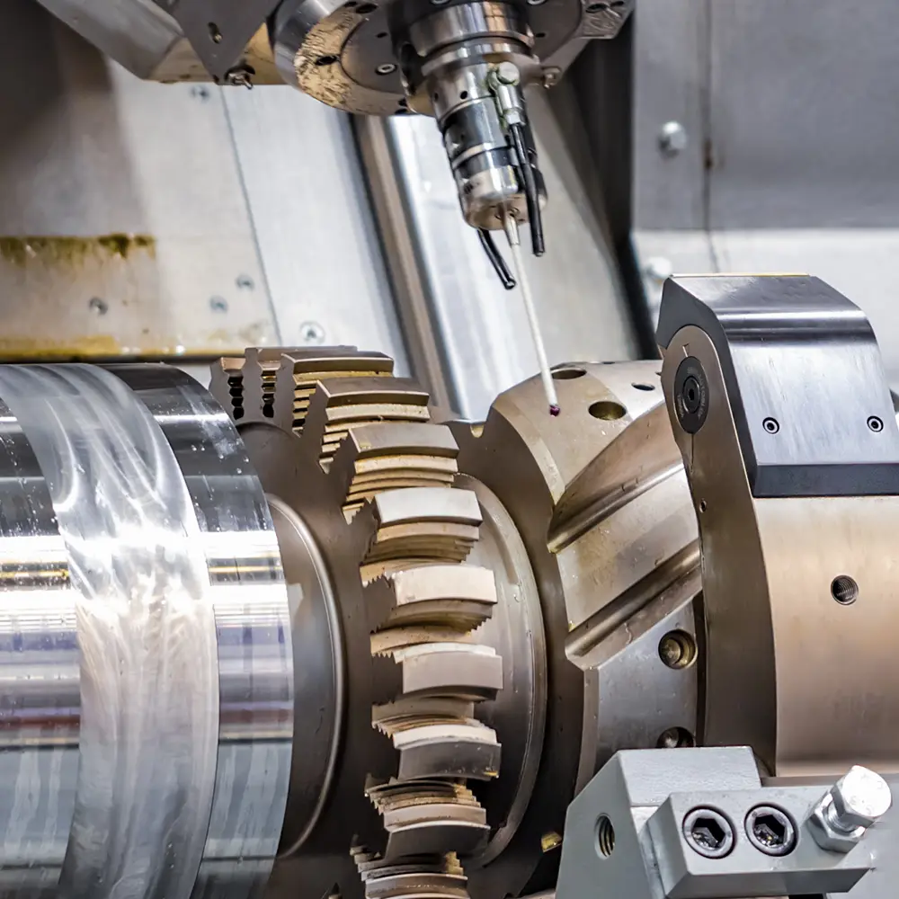 CNC-Bearbeitung eines metallischen Werkstücks